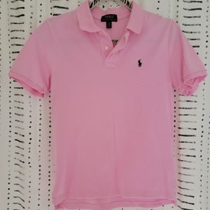 Boys Ralph Lauren Pink Polo Size L 14/16